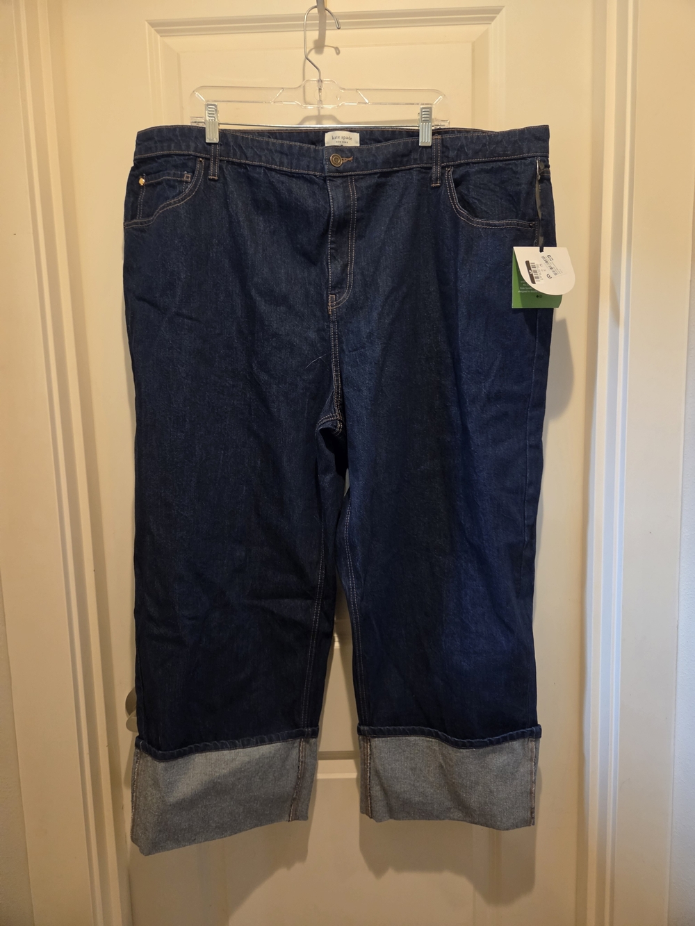 Kate Spade X Target Dark Blue Wide-Leg Cuffed Jeans - Women's